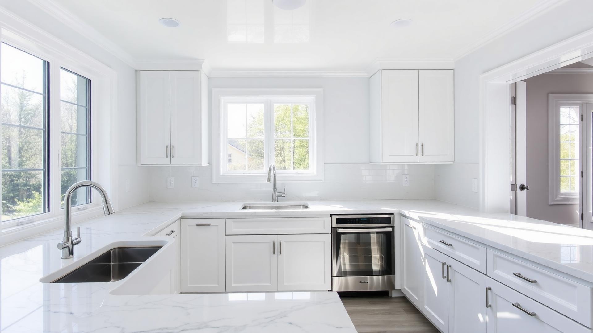 A freshly cleaned kitchen in a Connecticut home